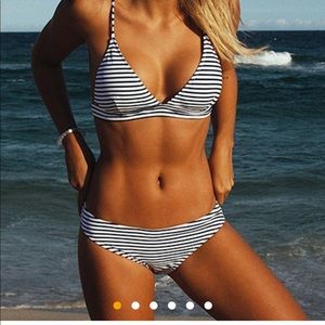 Cupshe Hit Summer Stripe Bikini Set